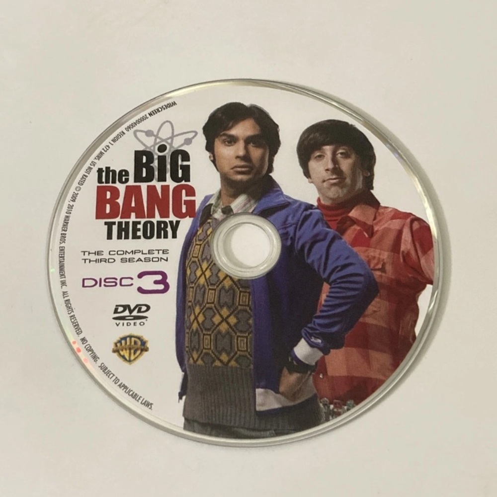 The Big Bang Theory Season 3 Disc 3 Replacement DVD